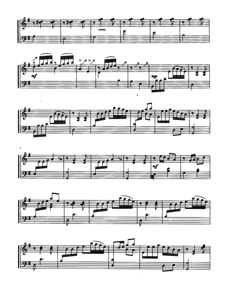 茉莉芬芳（五线谱）