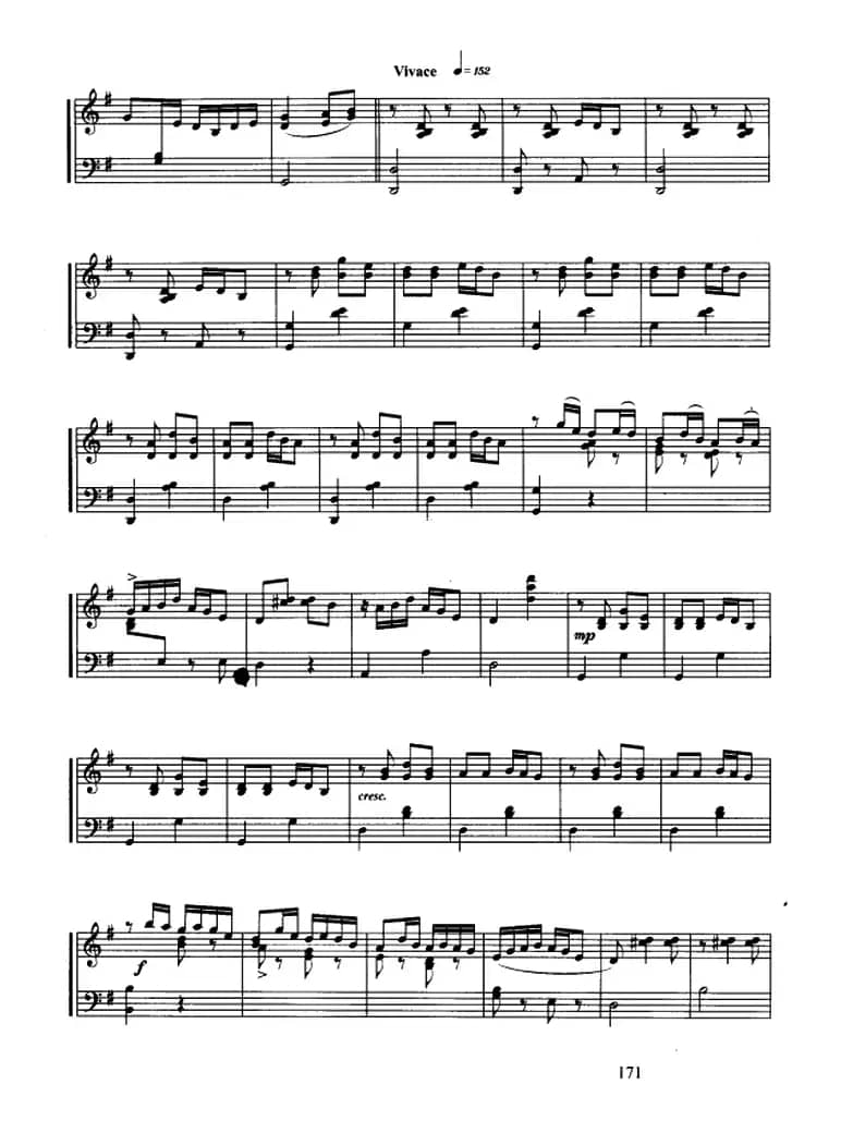 茉莉芬芳（五线谱）