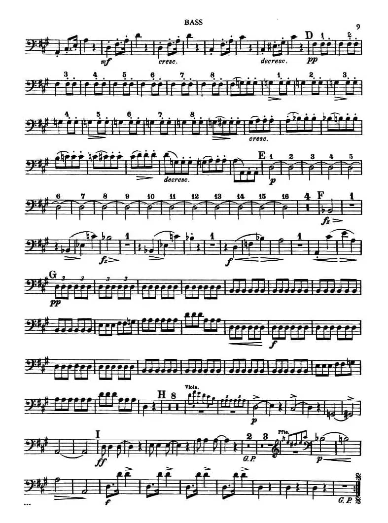 TROUT QUINTET（鳟鱼五重奏）（BASS分谱）