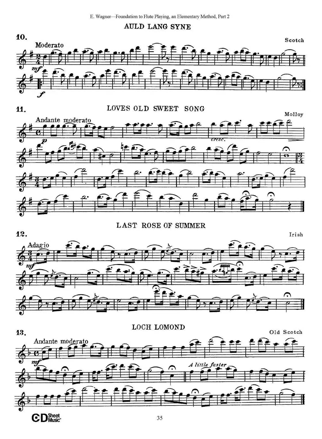 长笛演奏基础教程练习（Collection of Songs and solos）