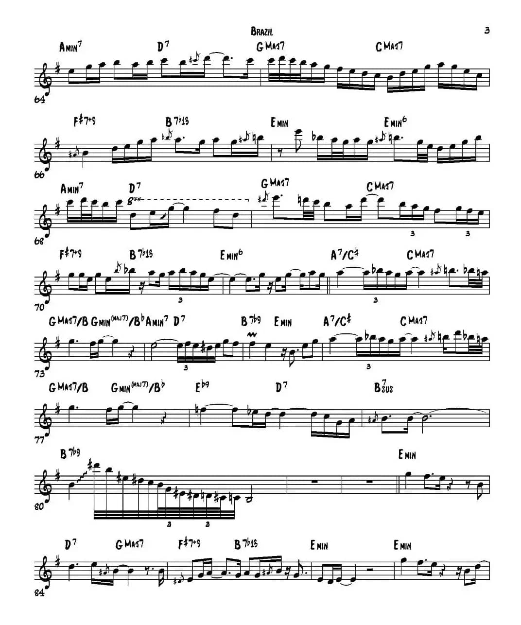 Brazil（高音萨克斯）