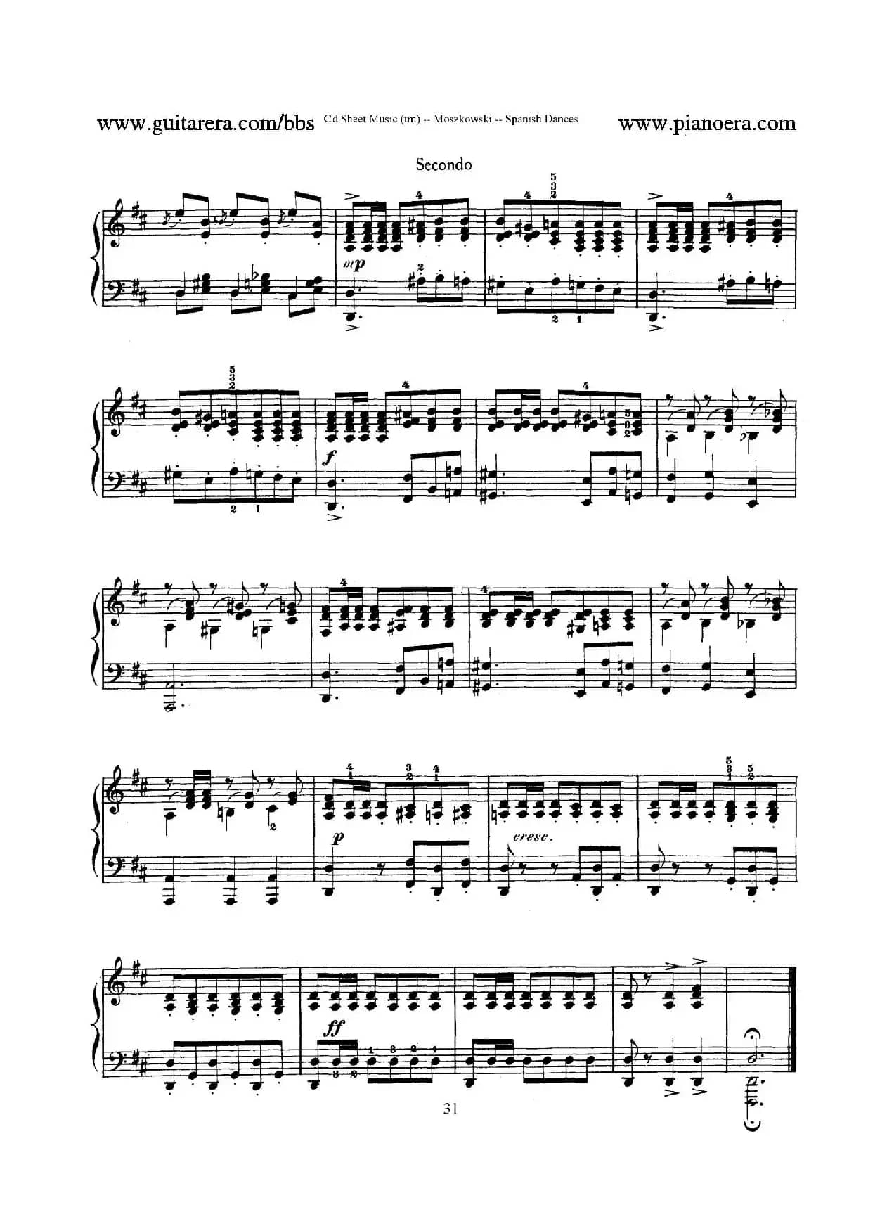 Spanish Dances Op.12（西班牙舞曲·四手联弹版）