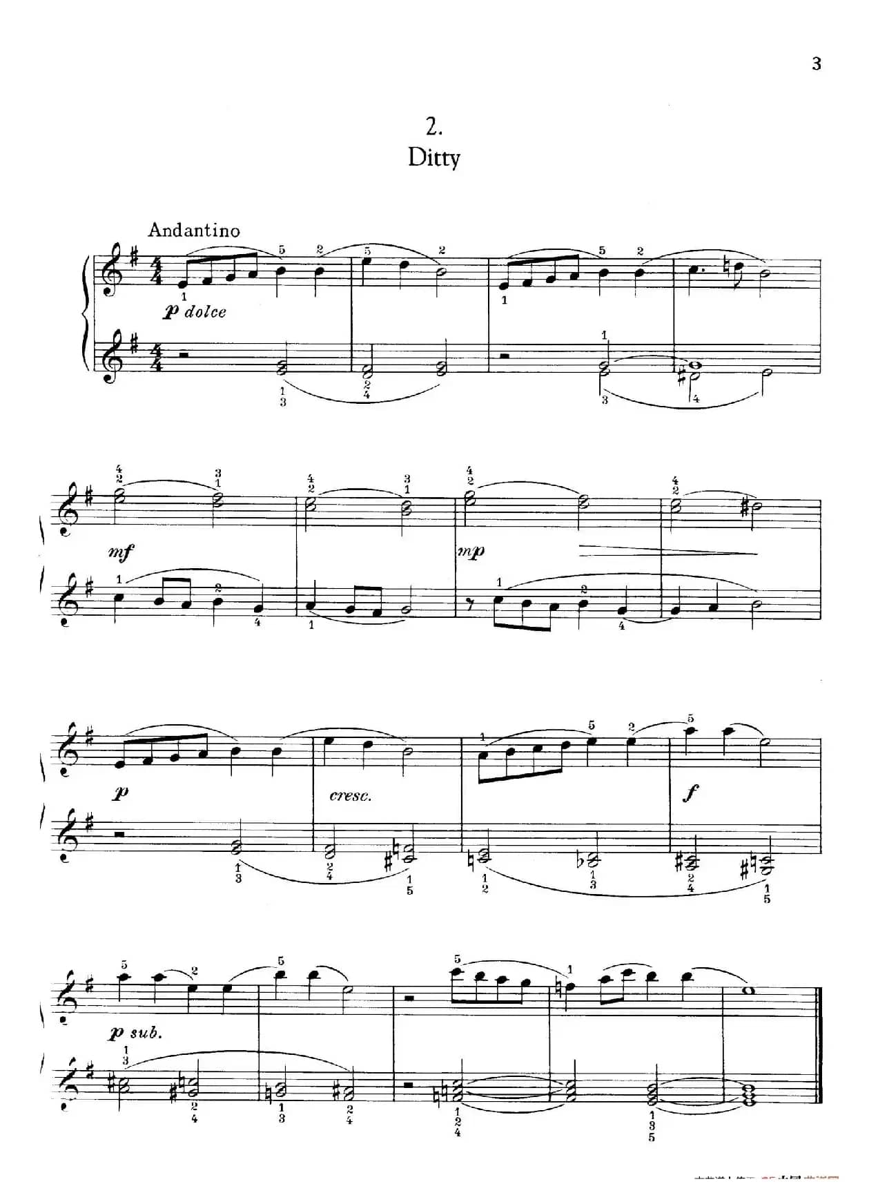 Thirty Pieces For Children Op.27（30首儿童钢琴曲 1—5）