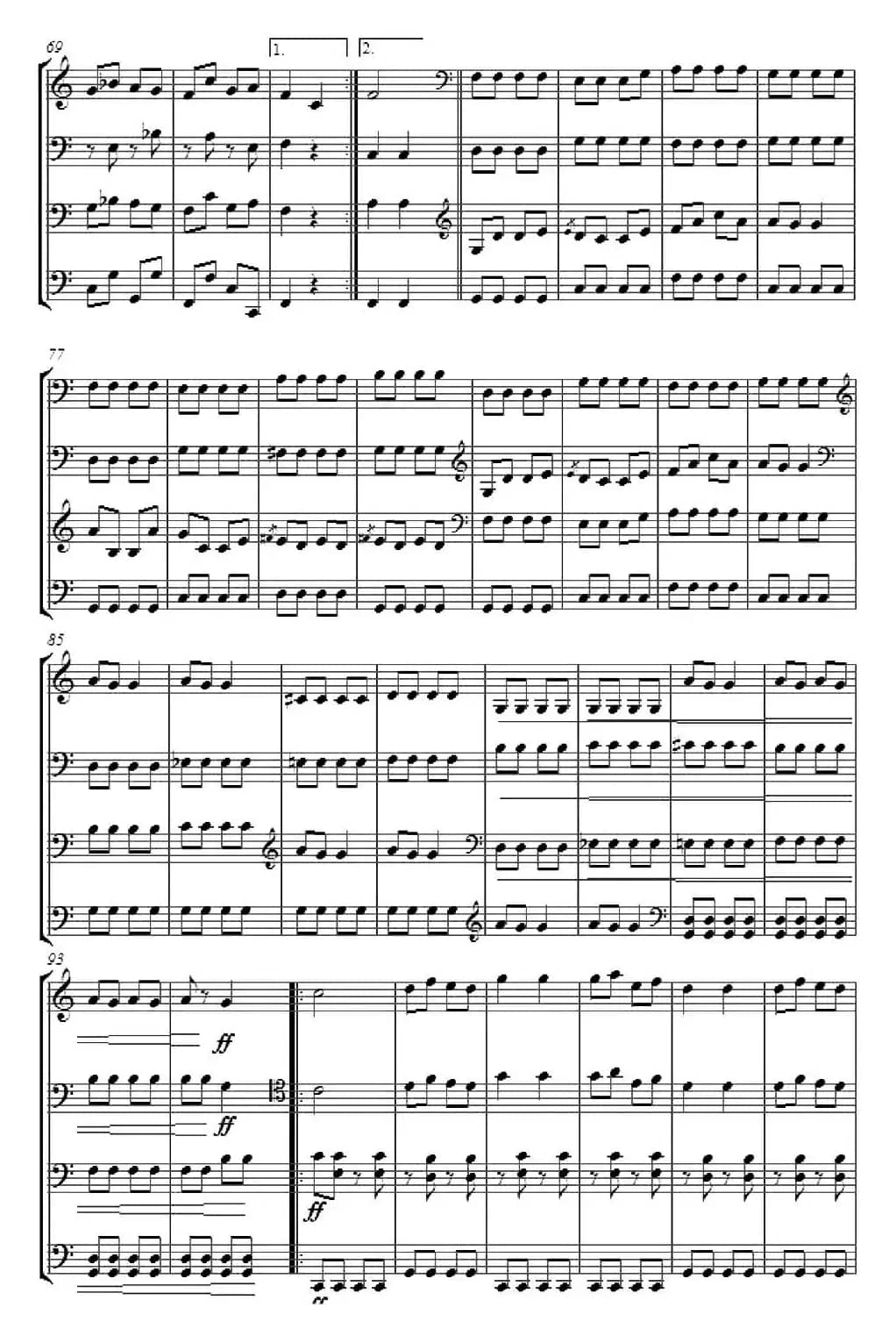 Can Can for Cello Quartet（康康舞曲大提琴四重奏）