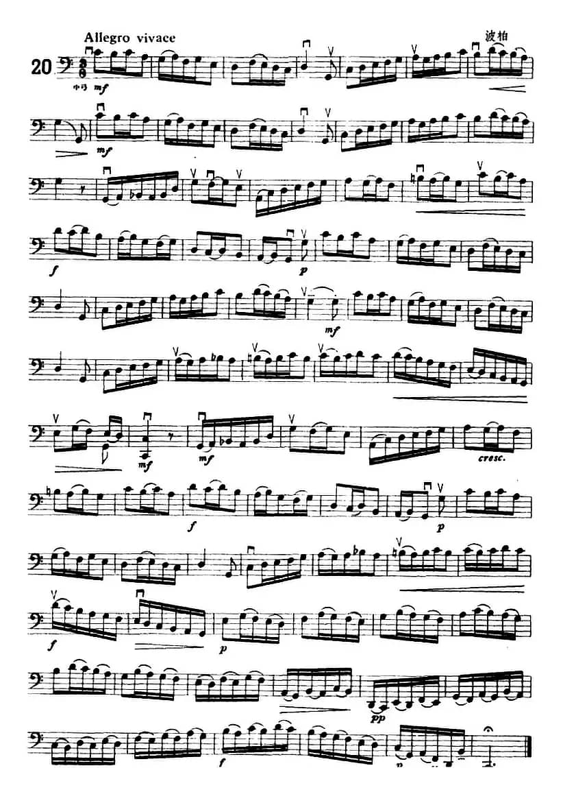 大提琴练习曲：大把位（16—21）