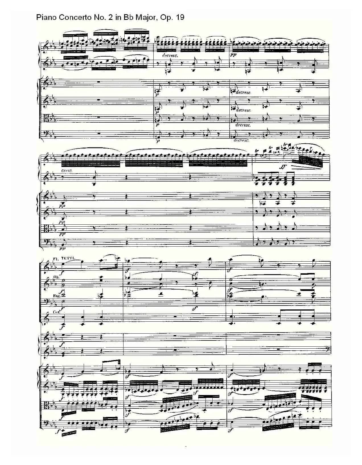 Bb大调钢琴第二协奏曲 Op. 19 第二乐章