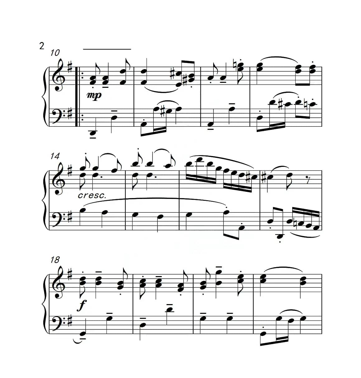 第三级 诙谐曲（中国音乐学院钢琴考级作品1~6级）