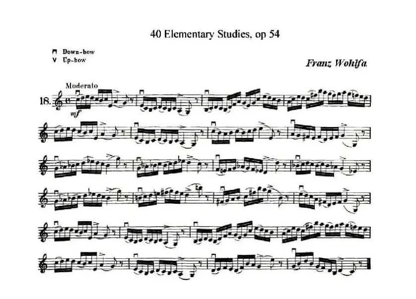 40首小提琴初级技巧练习曲之18