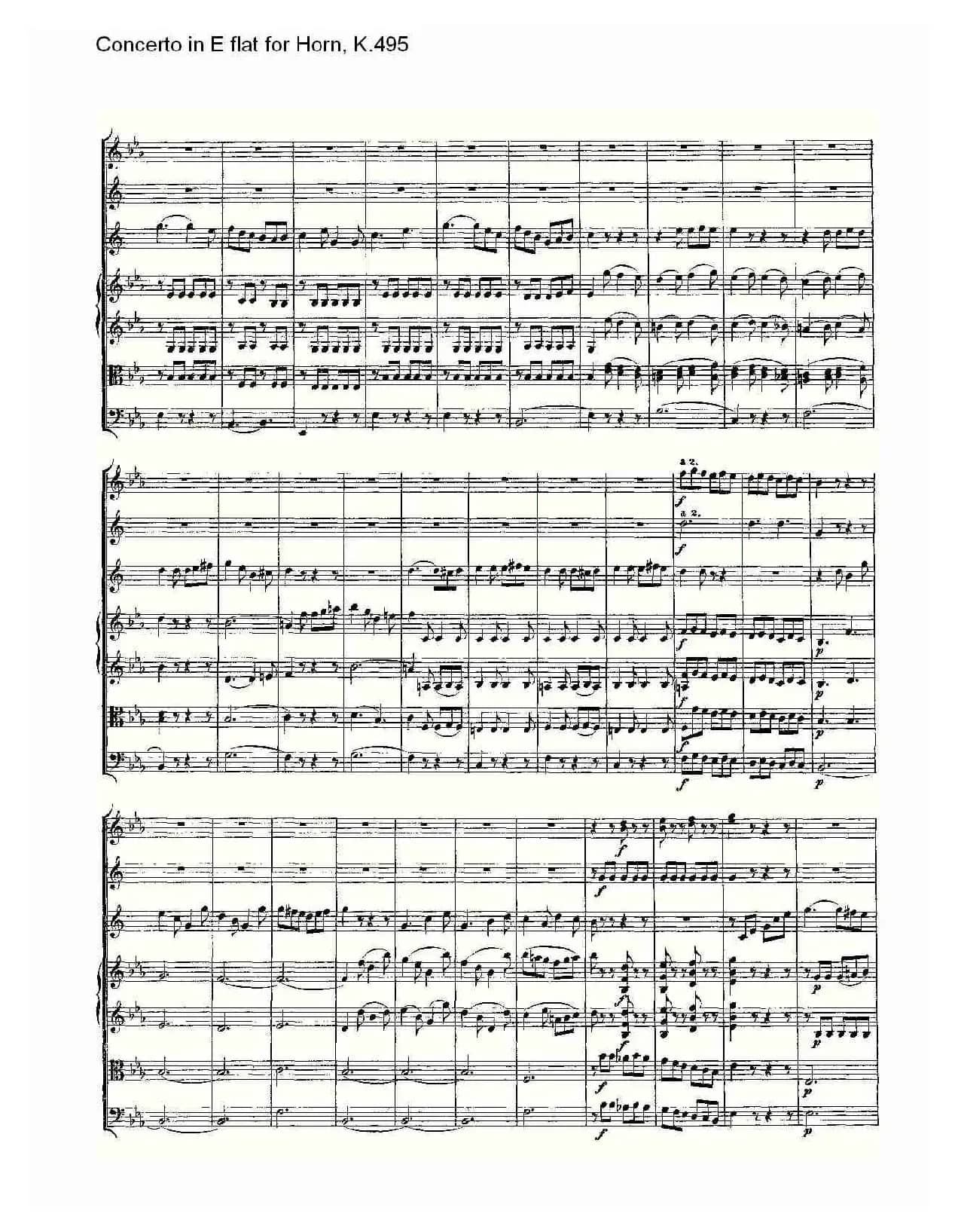 Concerto in E flat for Horn, K.495(Eb调法国号协奏曲, K.4)