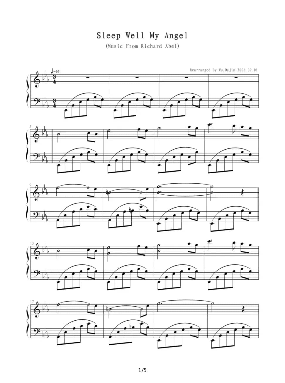 Sleep Well My Angel（好好睡吧,我的天使）