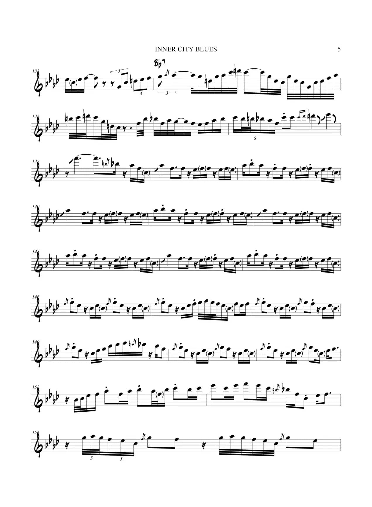 Inner City Blues（次中音萨克斯）