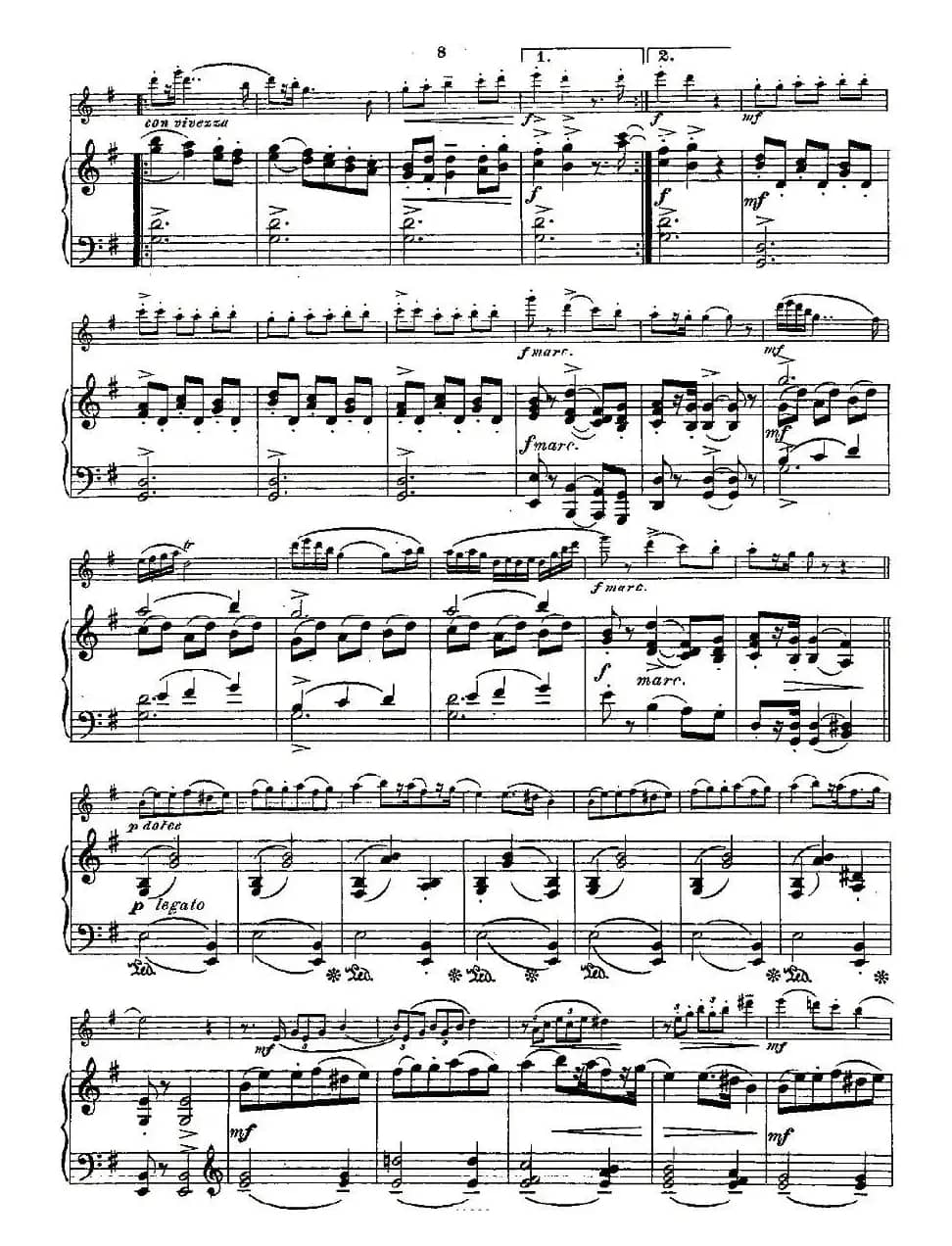 Fantaisies nationales. Op. 59, 4. （长笛+钢琴伴奏）