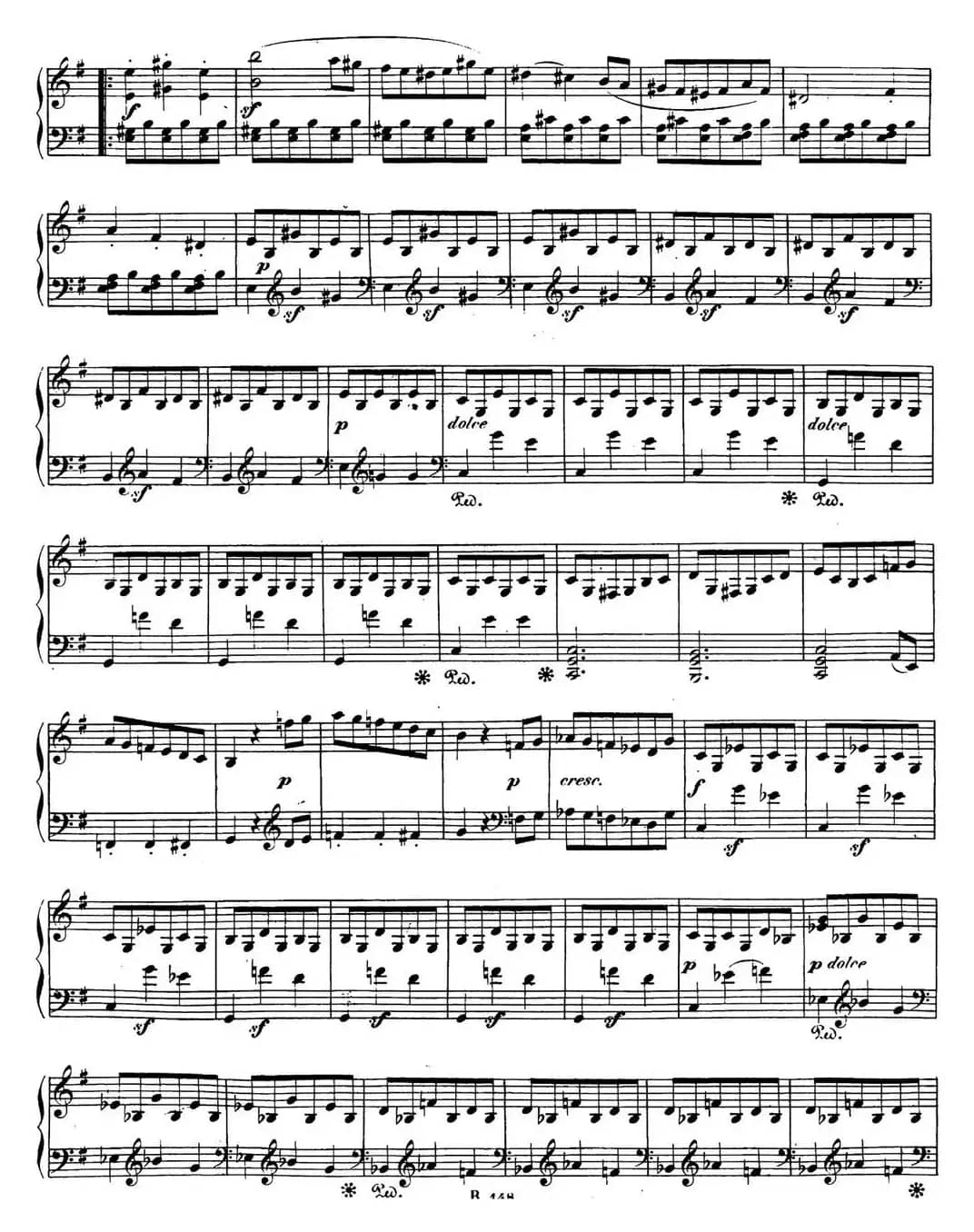 贝多芬钢琴奏鸣曲25 杜鹃 G大调 Op.79 G major