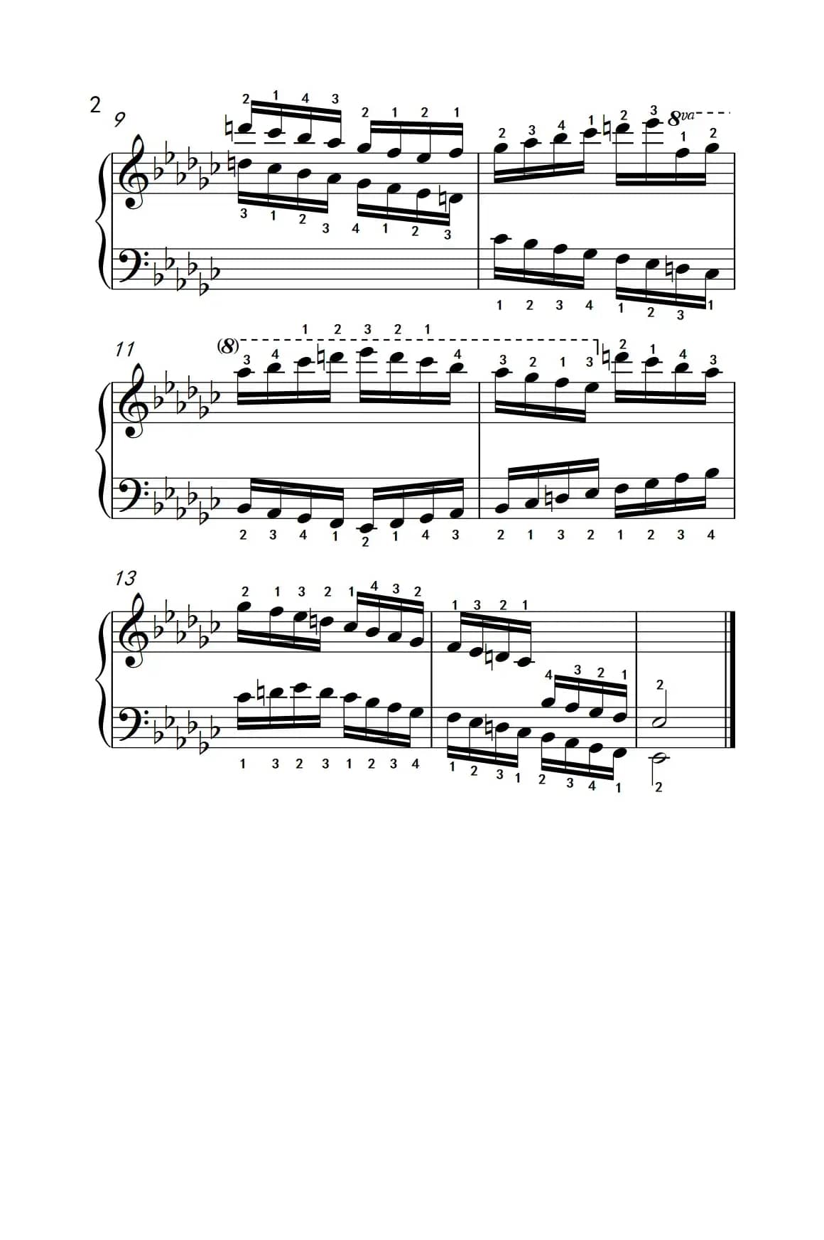 第九级24.♭e和声小调音阶（中央音乐学院 钢琴（业余）考级教程 7-9级）