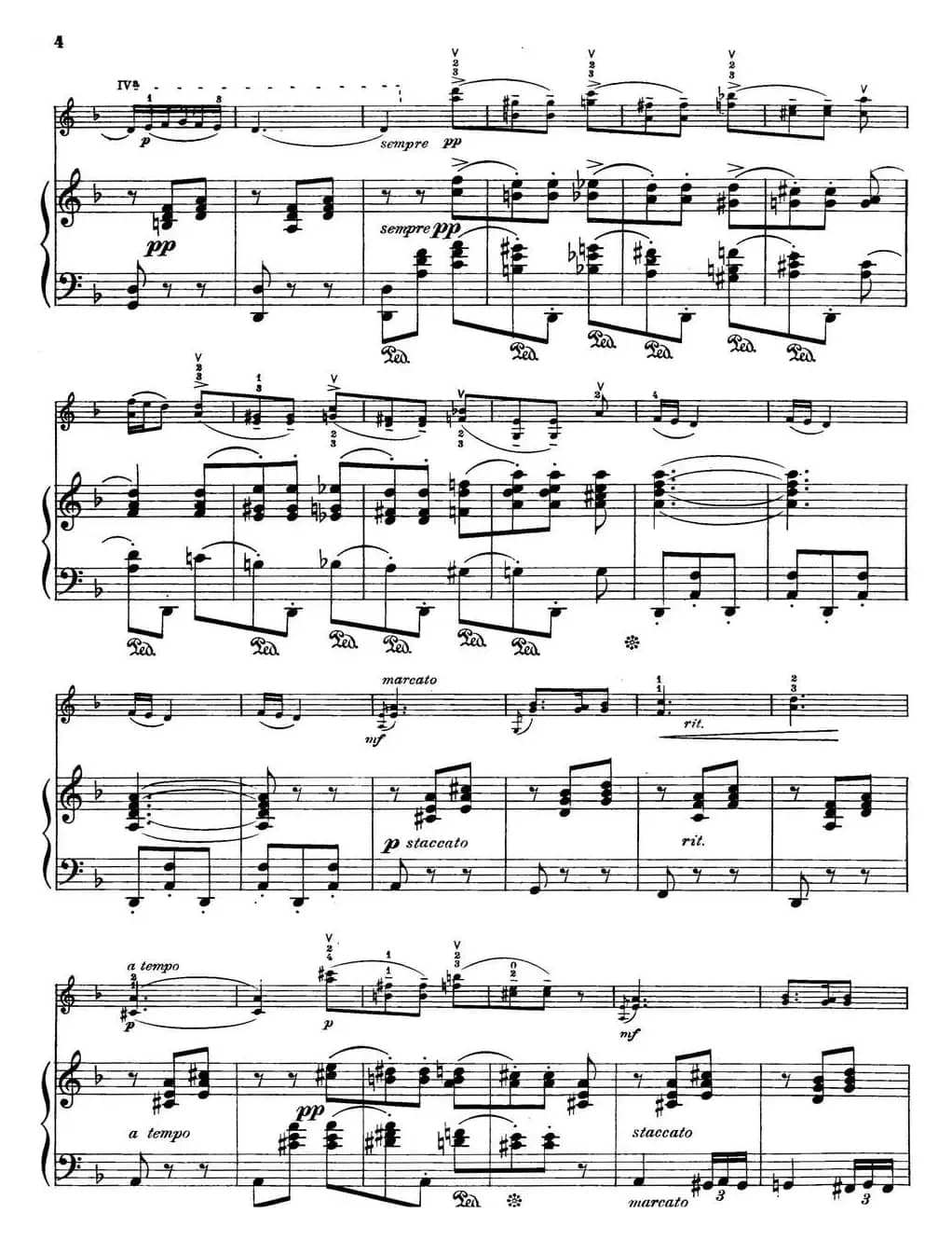 Serenade（Rachmaninoff作曲版、小提琴+钢琴伴奏）