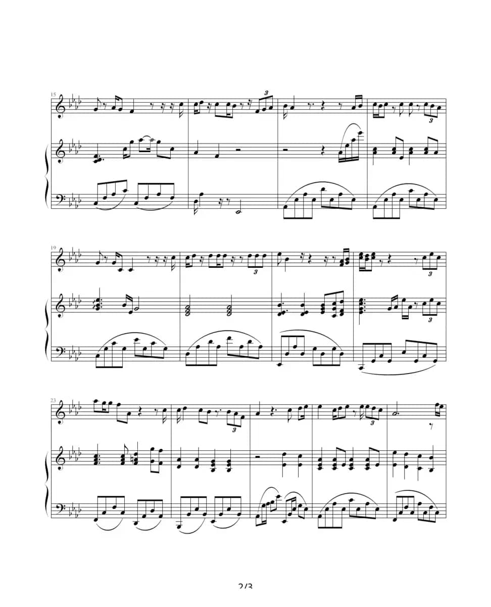 那一天（电影《天下无贼》主题曲、钢琴伴奏谱）