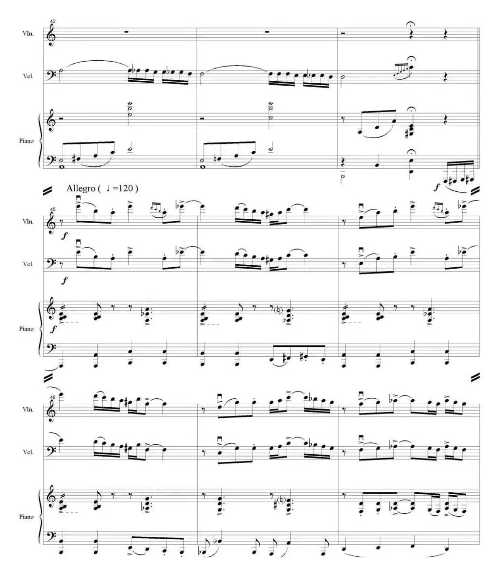 Ocehb（Autumn 秋天、小提琴+大提琴+钢琴伴奏）