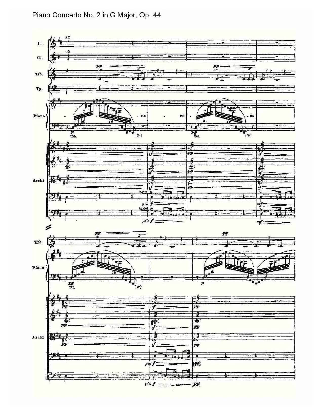 G大调第二钢琴协奏曲, Op.44第二乐章