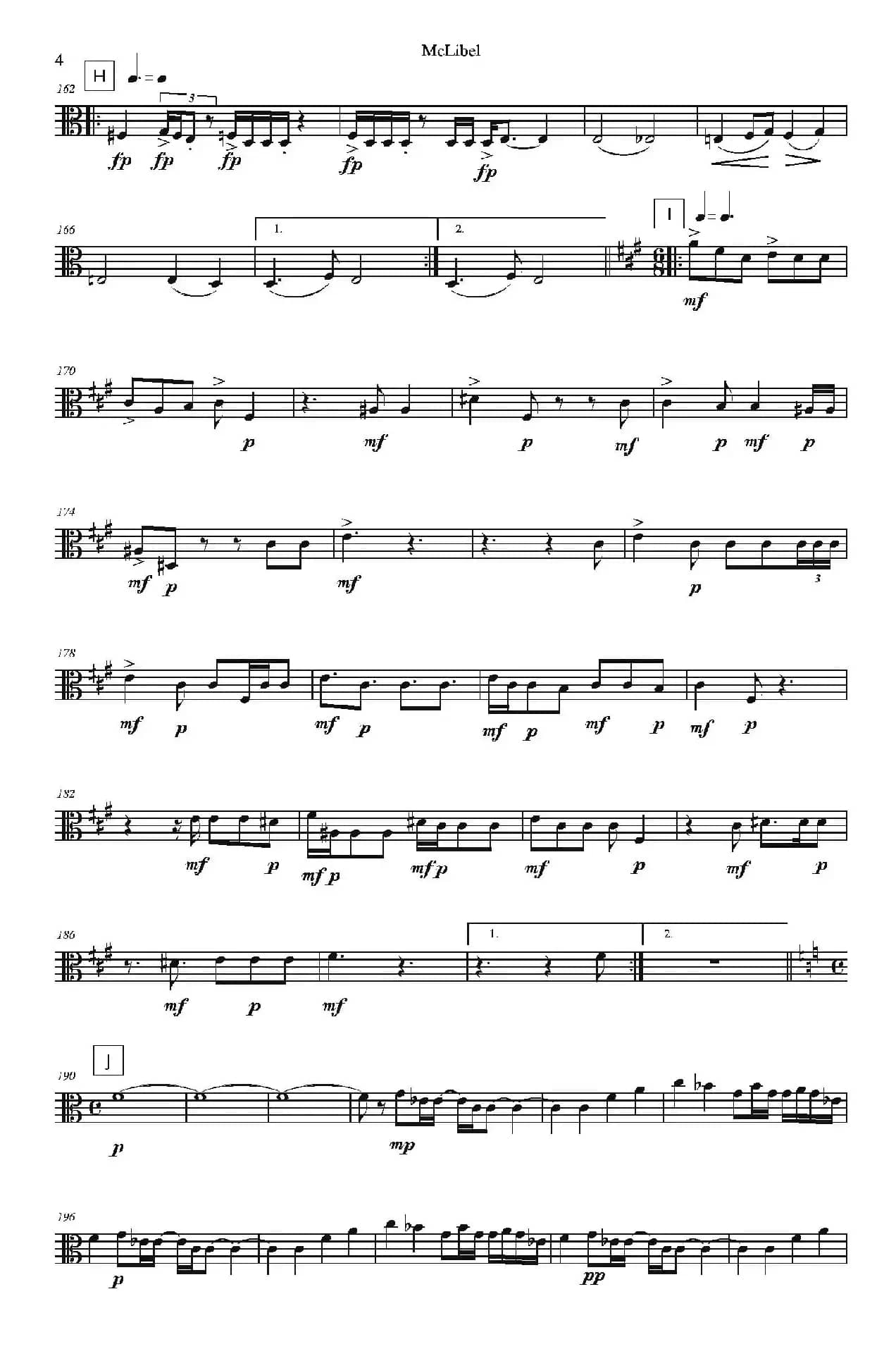 Mclibel（五重奏中提琴分谱）