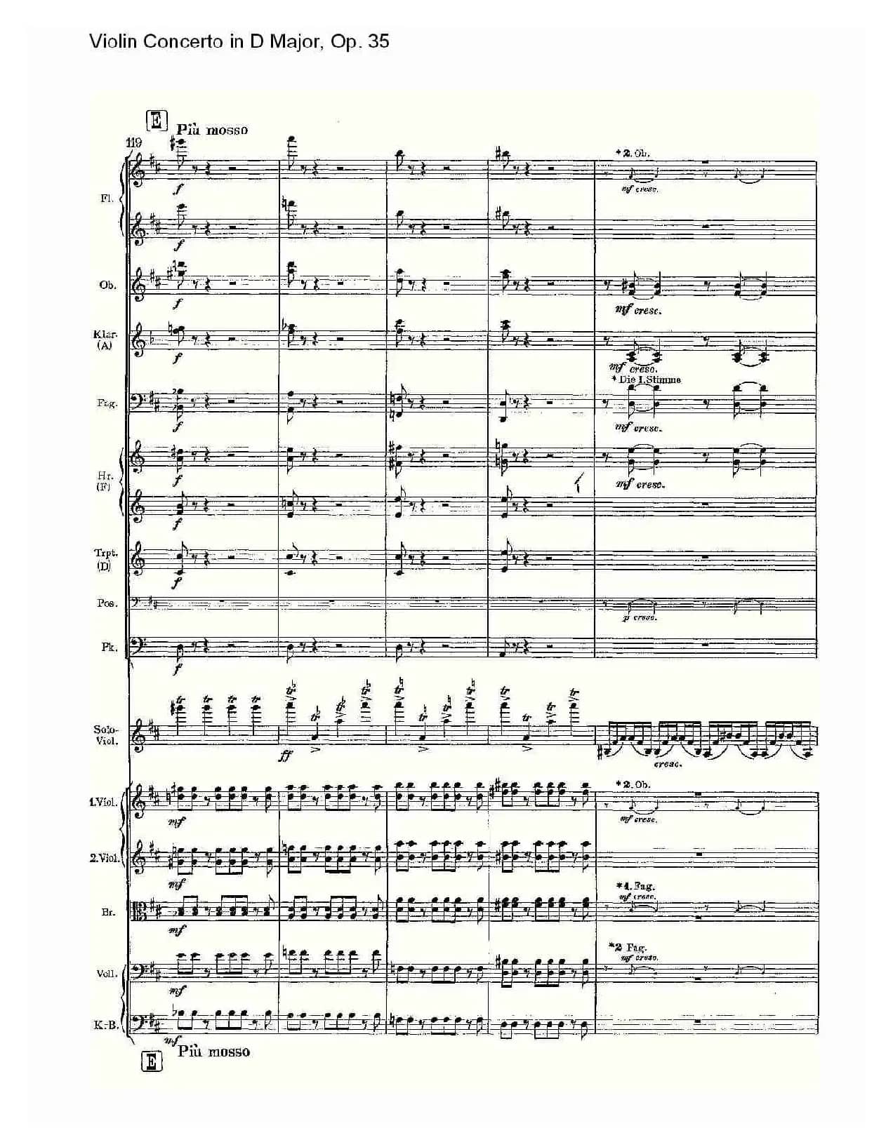D大调小提琴协奏曲, Op.35第一乐章（一）