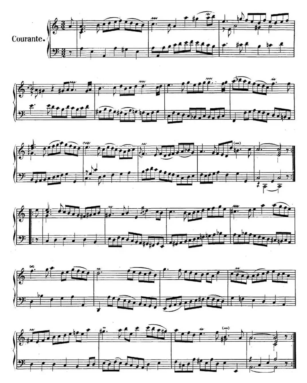 英国组曲No.2 巴赫 a小调  2nd Suite BWV 807