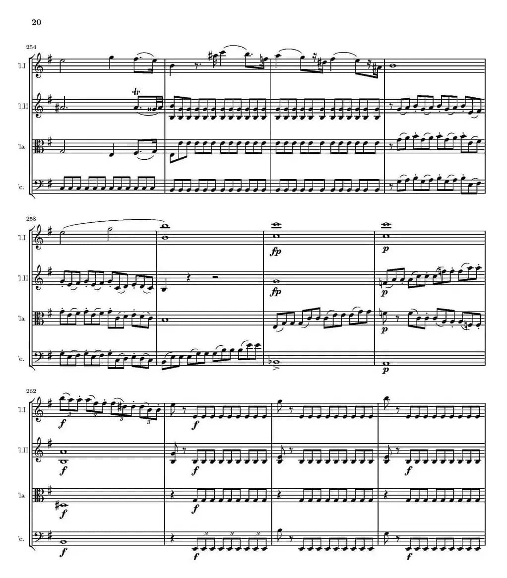 String Quartet nr.18 in E minor（E小调弦乐四重奏、P16-30）