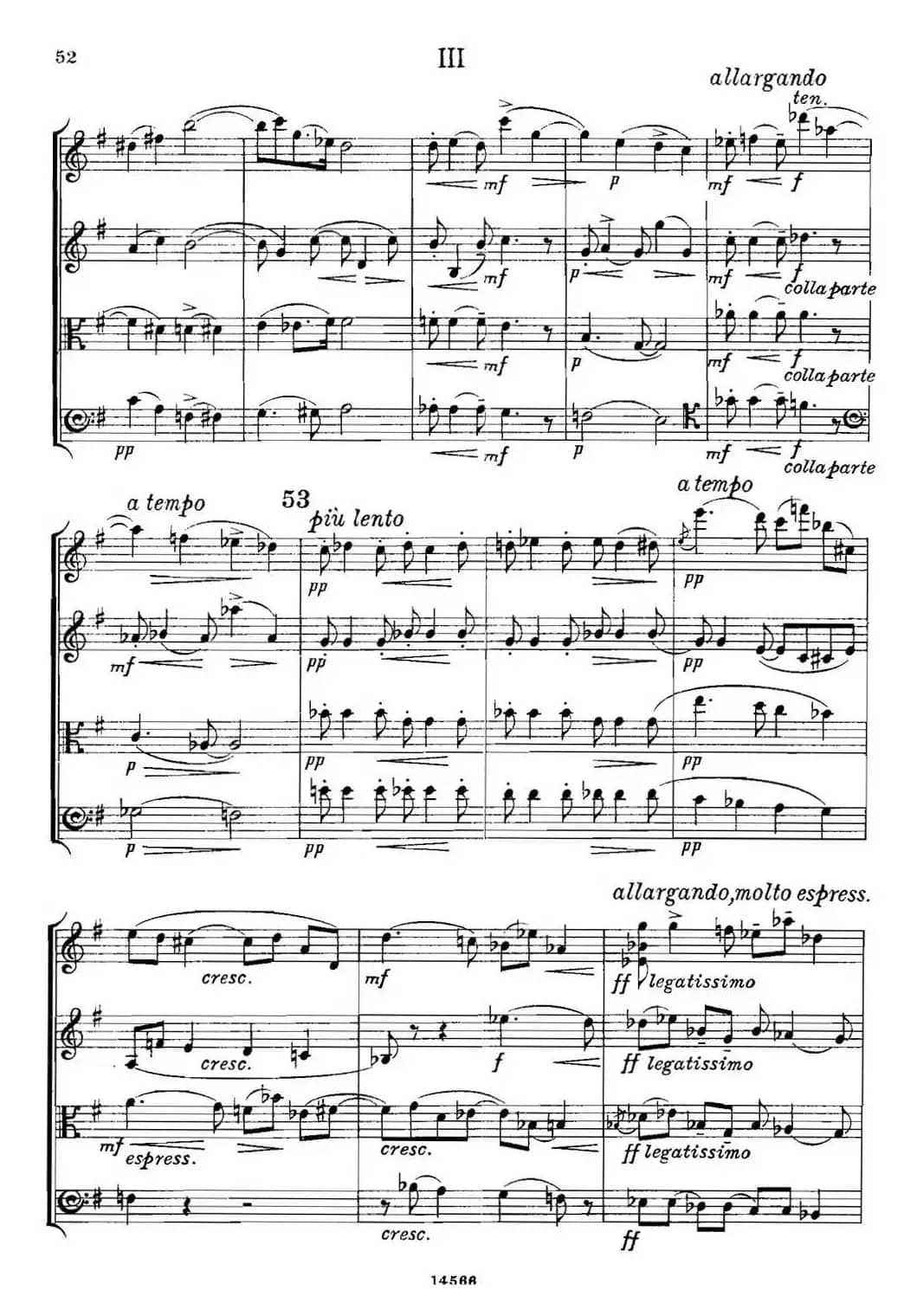 QUARTET Op.83（第三部分）（弦乐四重奏）