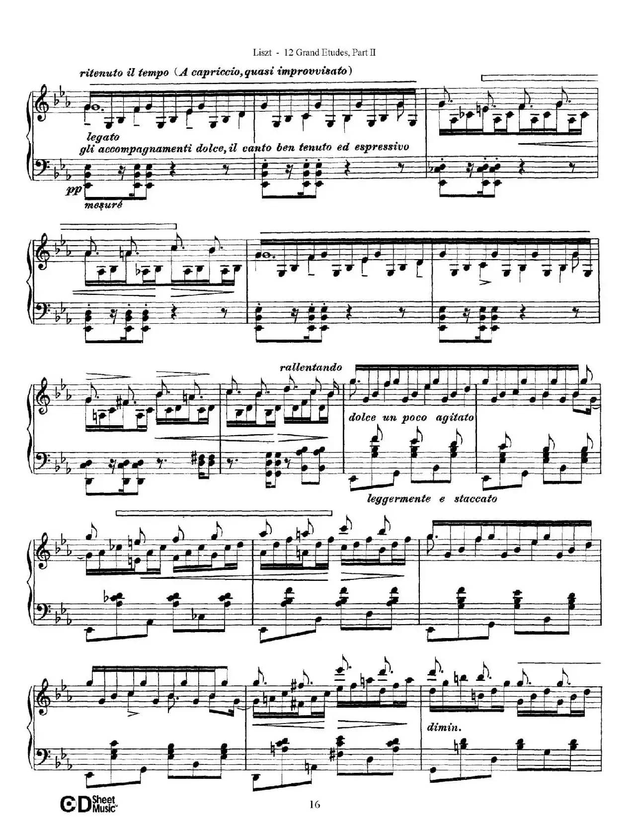 12 Grand Etudes S.137（12首华丽的练习曲·8）