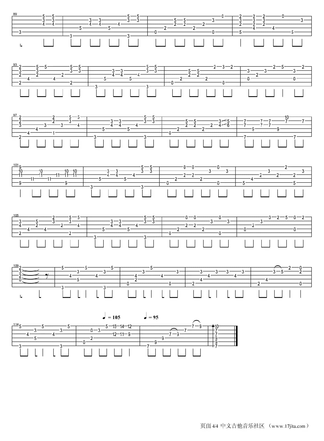 The truth that you leave（指弹谱）