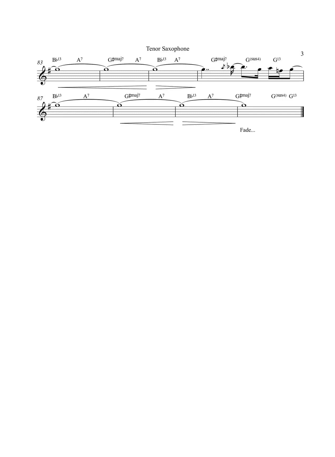 Overjoyed（次中音萨克斯）