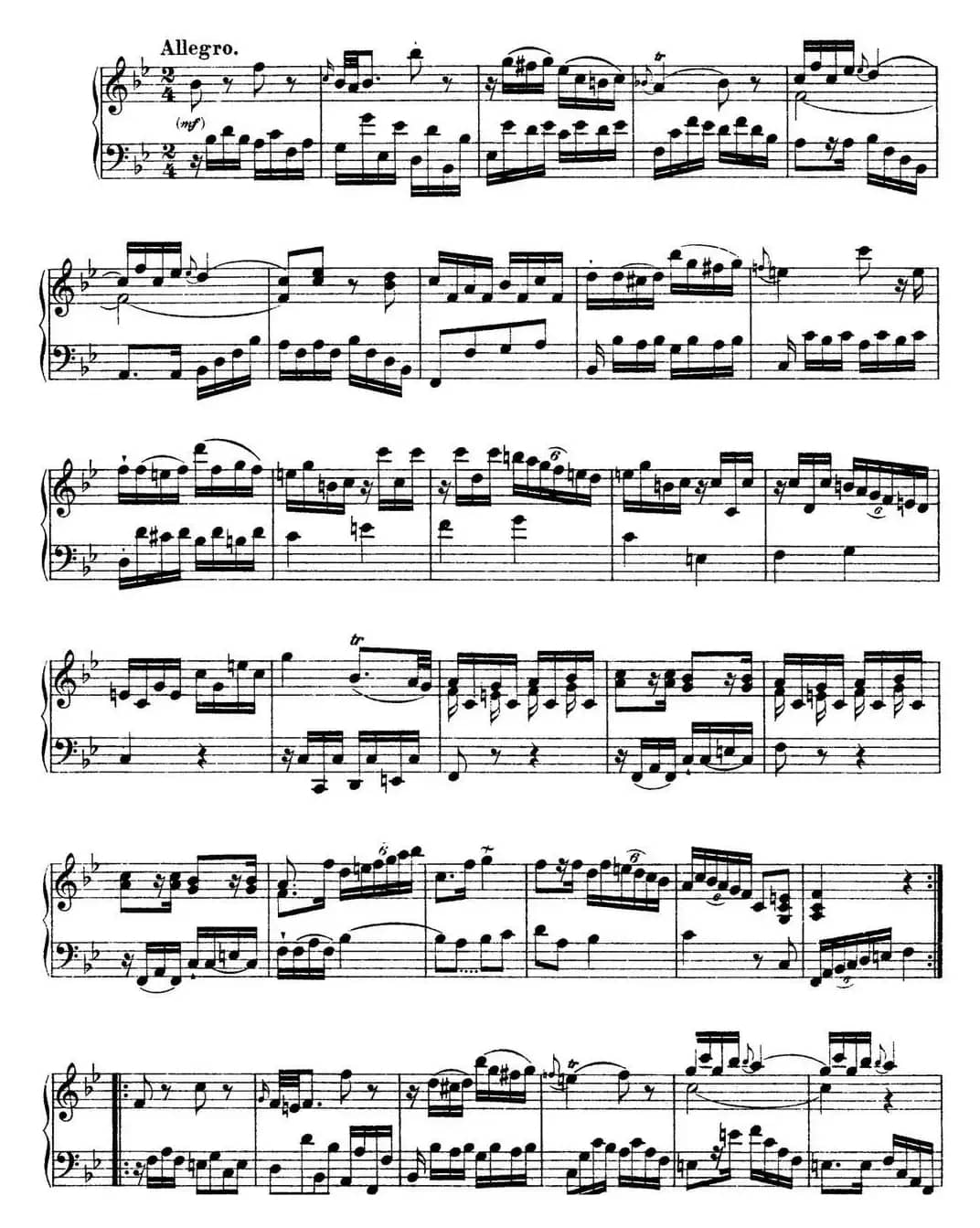 海顿 钢琴奏鸣曲 Hob XVI 17 in B-flat major