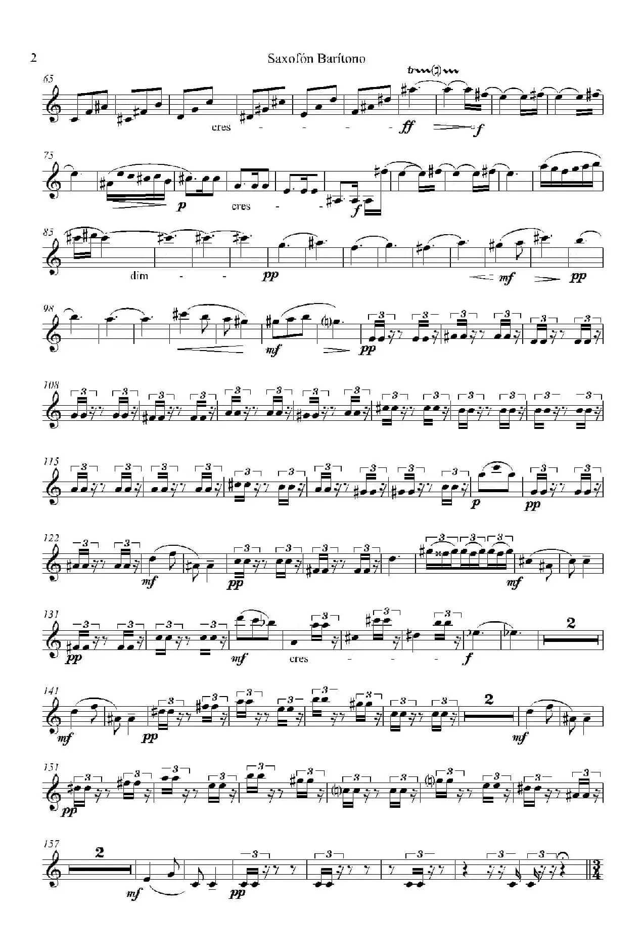 IMPROMTUS（上低音萨克斯分谱）