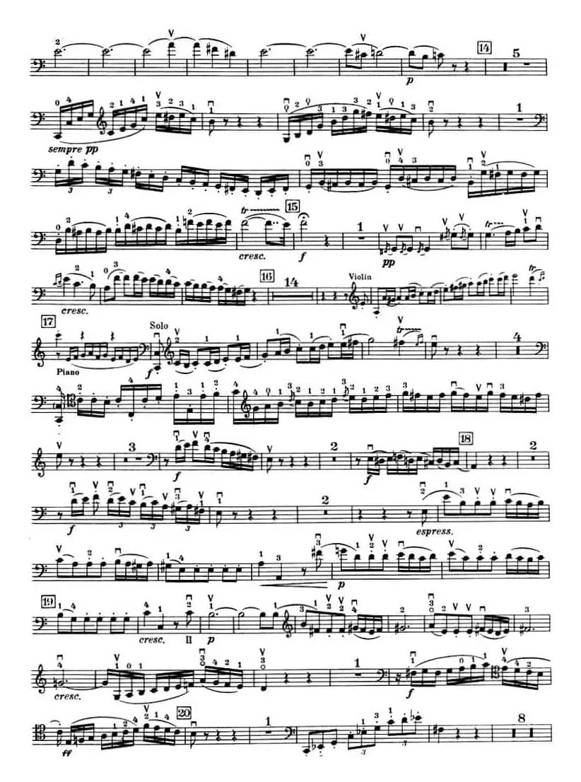 C大调小提琴协奏曲 Op.56（大提琴分谱）