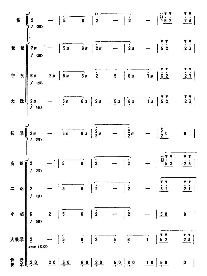 人民的邮递员（笛子独奏+乐队伴奏曲总谱）