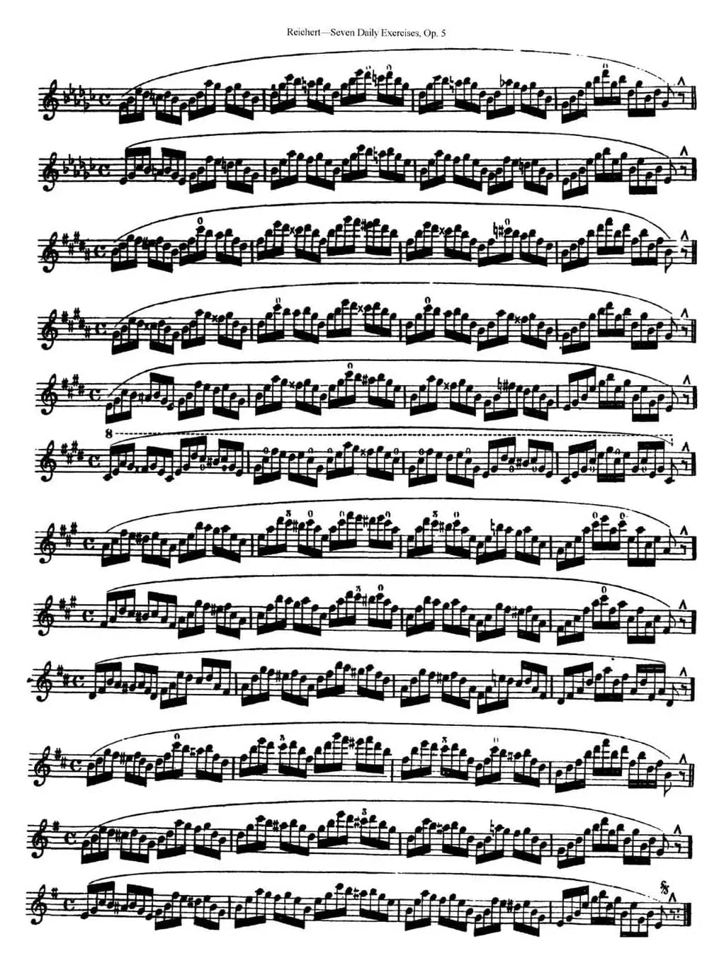 瑞澈特七首每日长笛练习曲Op.5（NO.4）