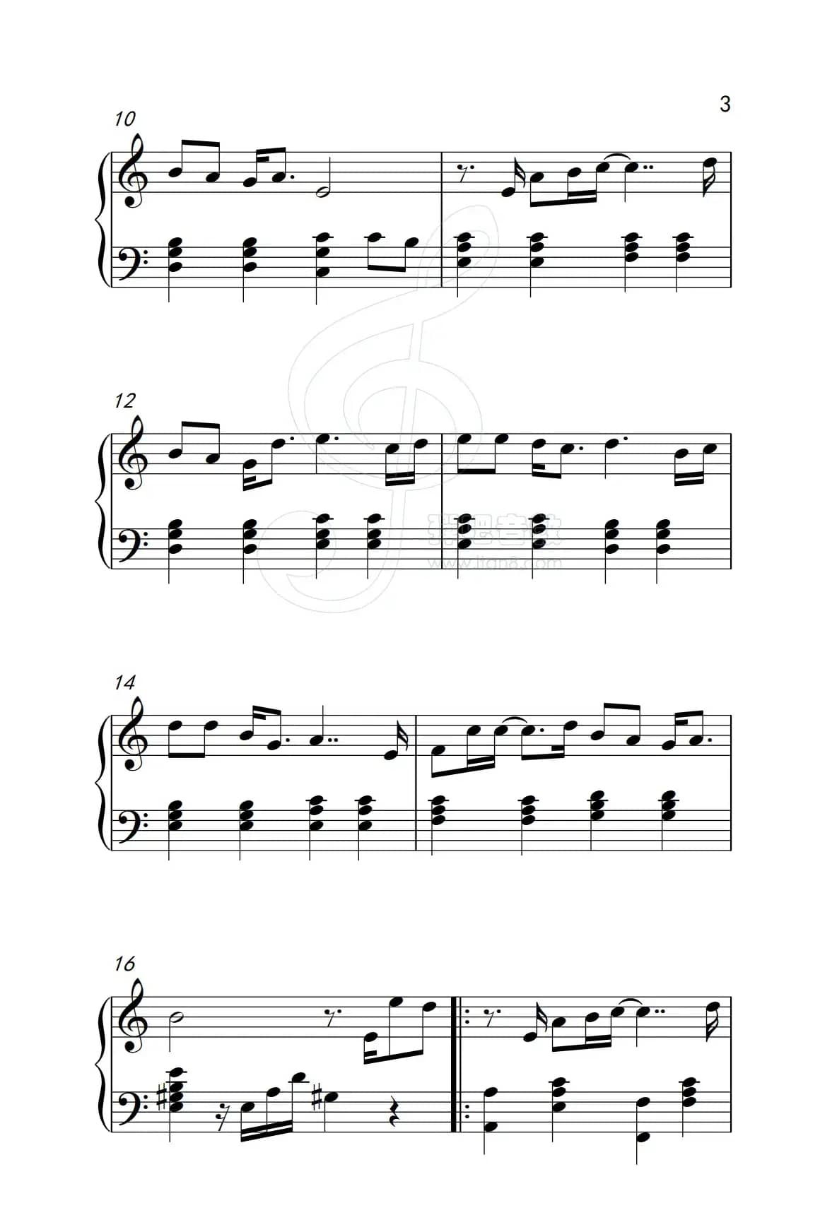 一千个伤心的理由（《弹吧音教》制谱版）