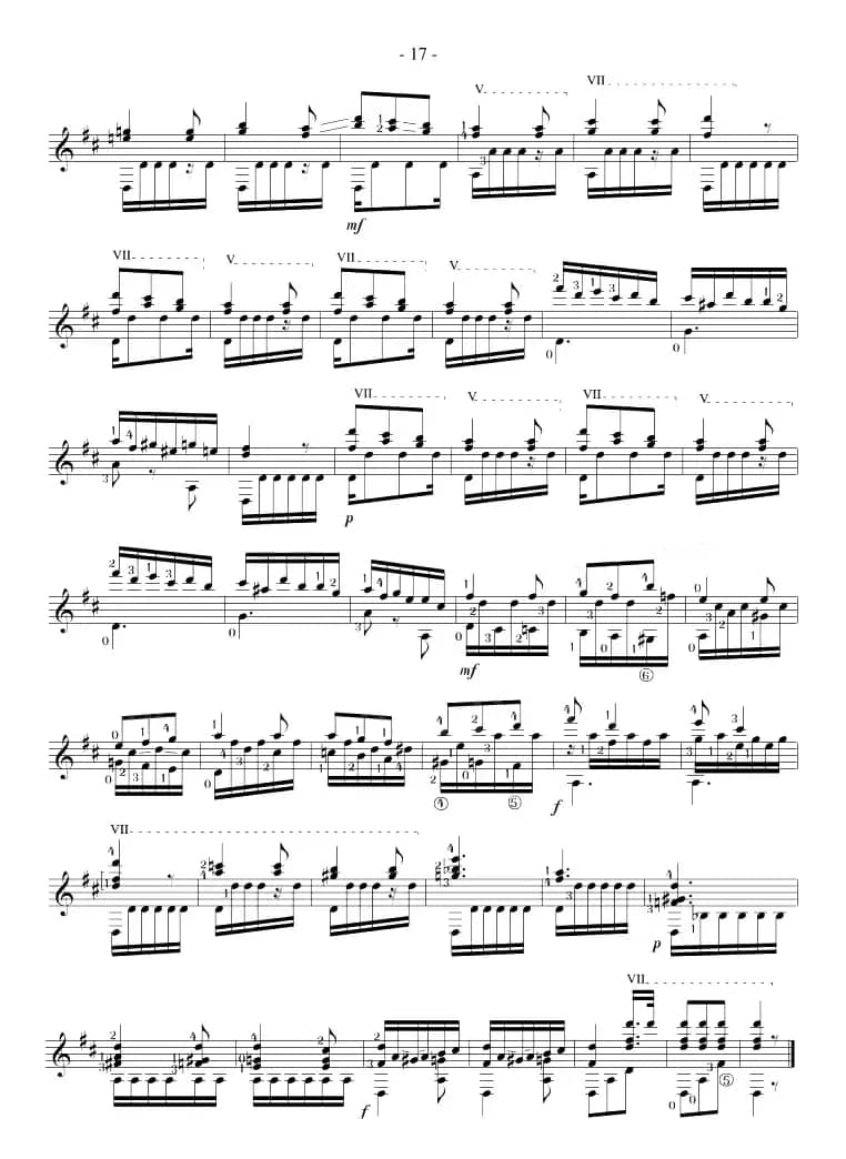 Napoleon Coste《25 Studies,Op.38》（STUDY 23）