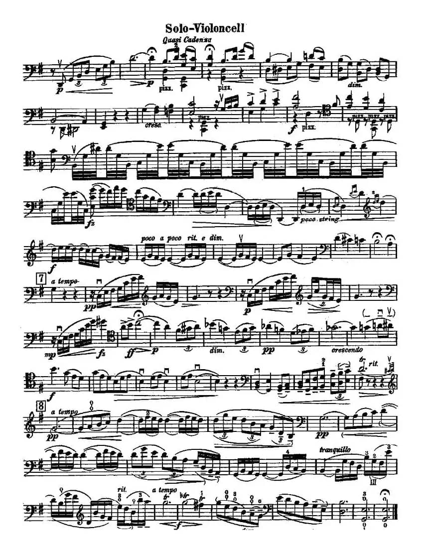 Dvorak - Cello Concerto（德沃夏克-大提琴协奏曲 [大提琴谱]）