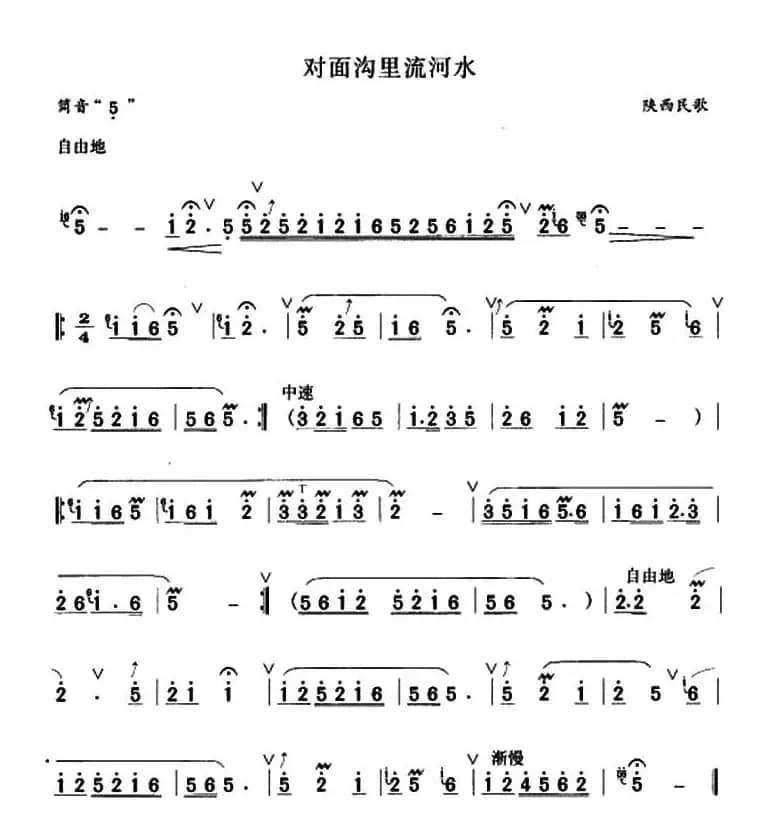 对面沟里流河水