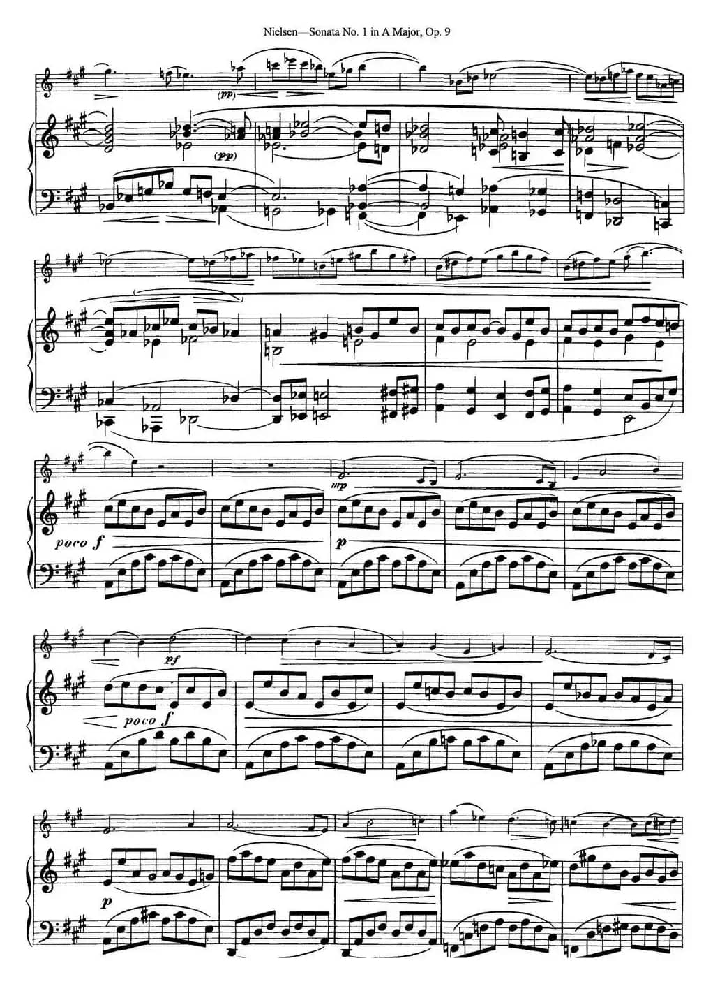 Violin Sonata No.1 in A Major Op.9（小提琴+钢琴伴奏）