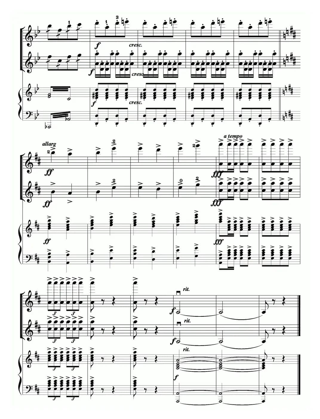 当红军去（小提琴齐奏+钢琴伴奏）