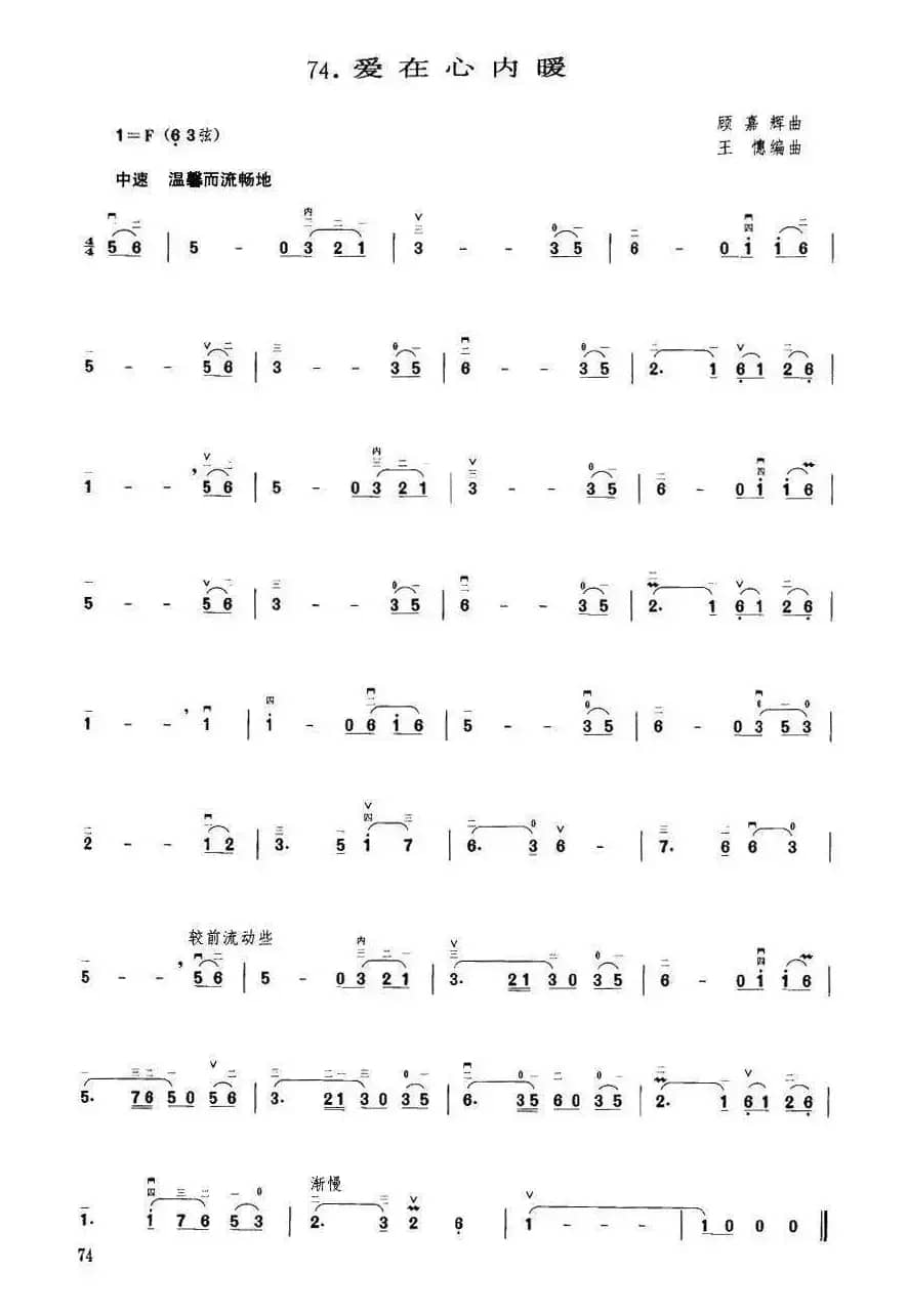 爱在心内暖（顾嘉辉曲 王憓编曲）