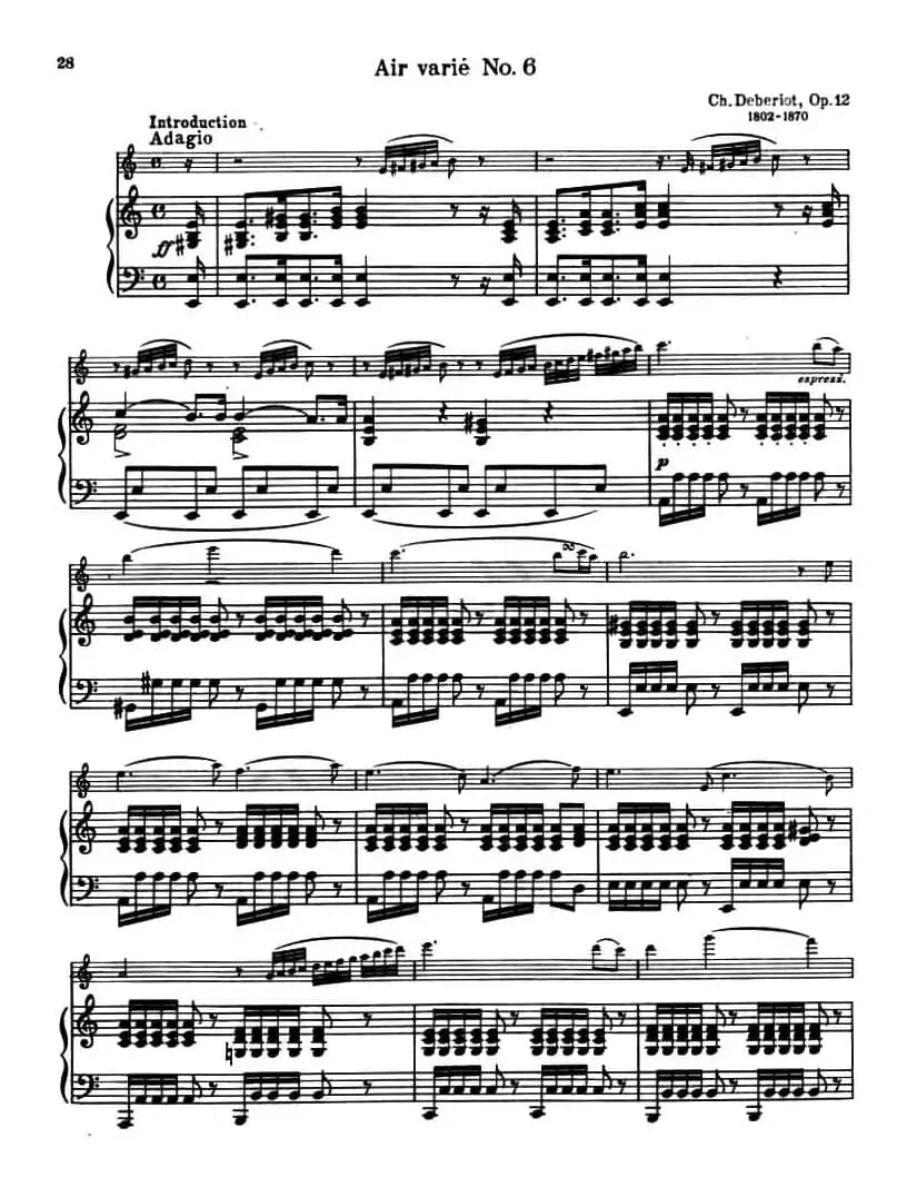 AIR VARIE No.6（天空变奏曲）（小提琴+钢琴伴奏）