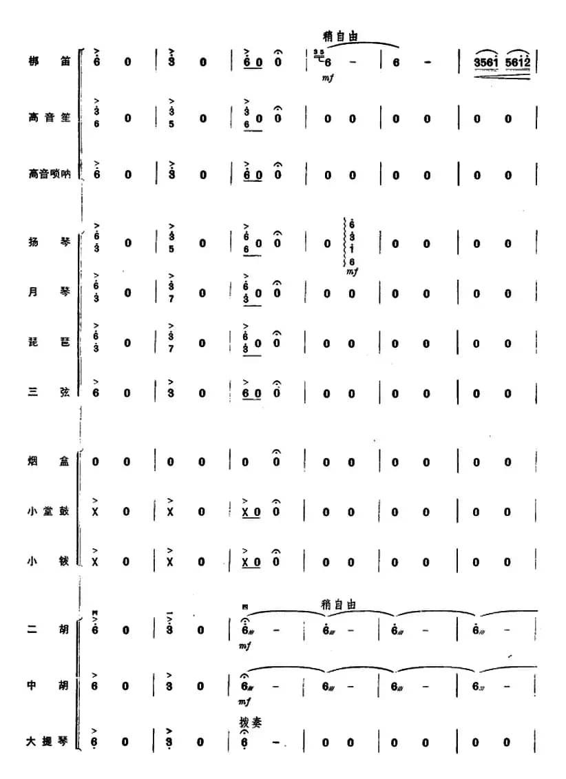 彝家新歌（民乐合奏总谱）