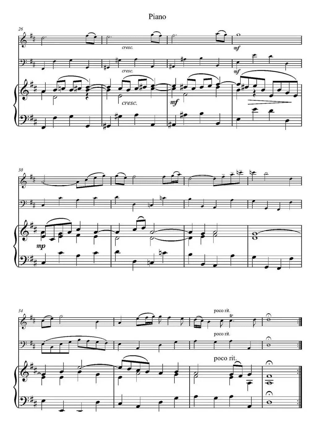 Air（小提琴+大提琴+钢琴伴奏）