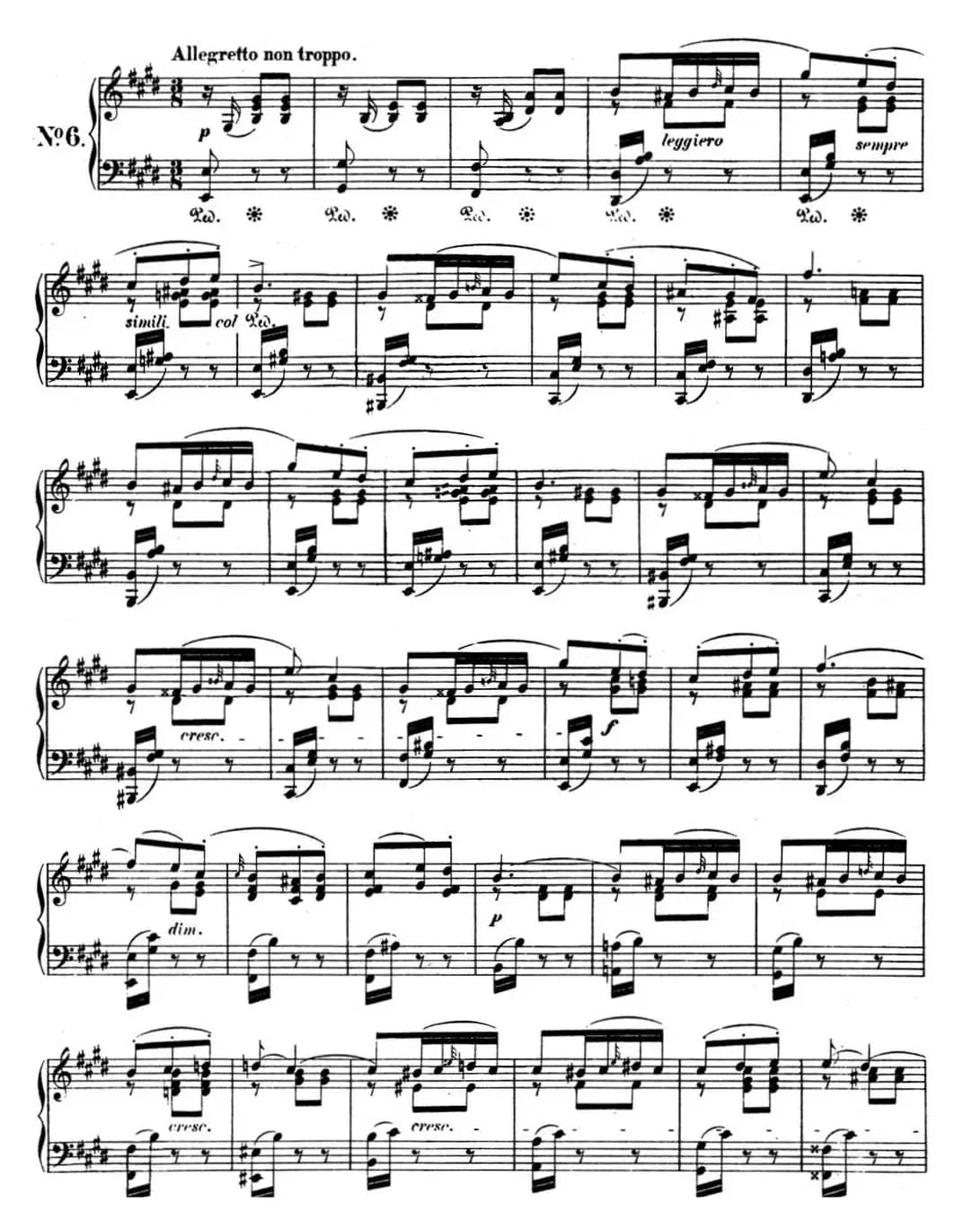 门德尔松无词歌Op.67（NO.6）