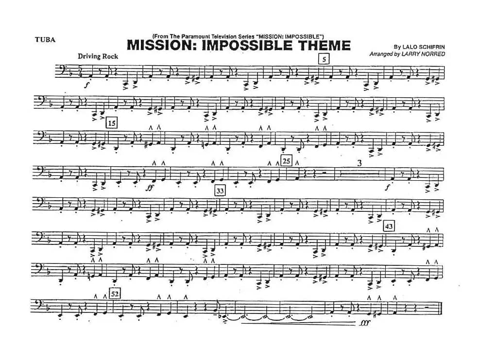MISSION:IMPOSSIBLE THEME（分谱：大号）