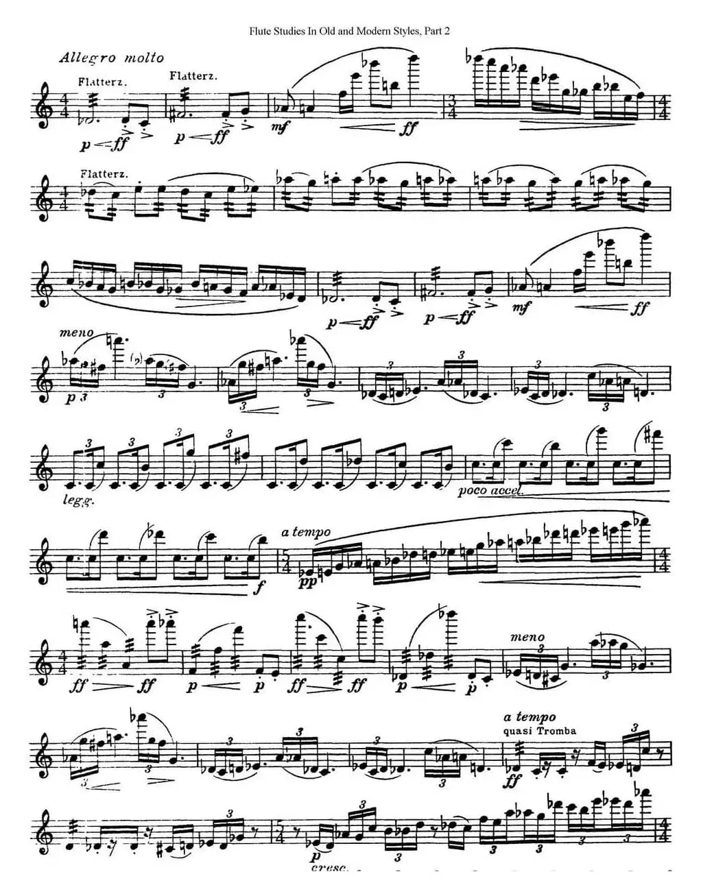 斯勒新老风格长笛练习重奏曲（第二部分）（NO.37）