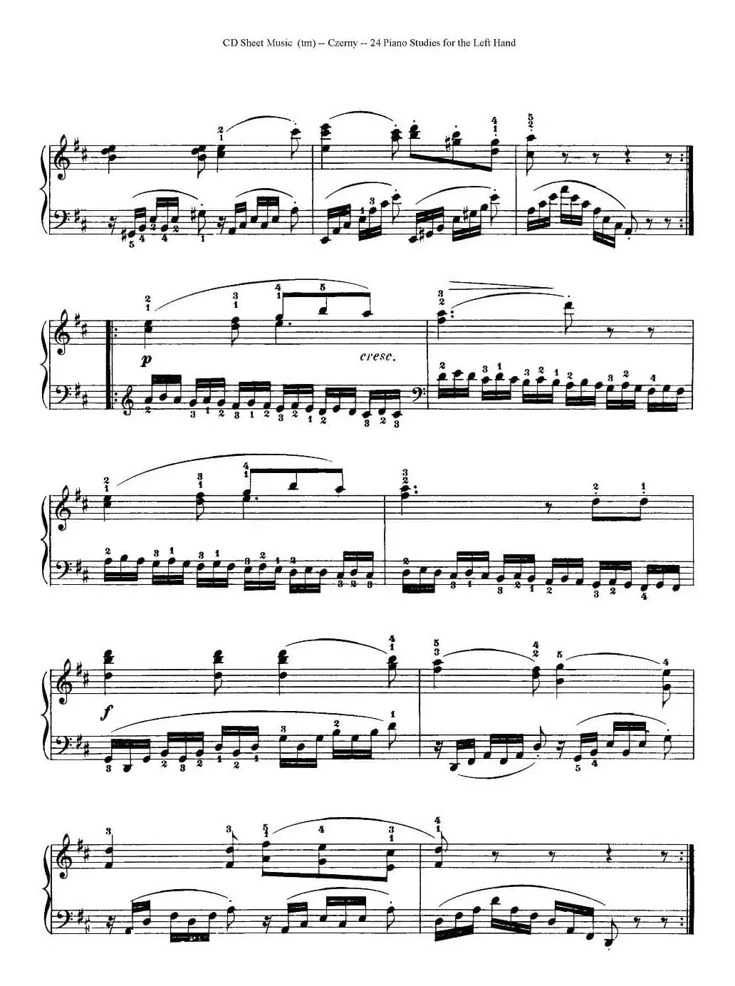 Czerny - 24 Piano Studie（17—24）（车尔尼 - 24首钢琴练习曲）