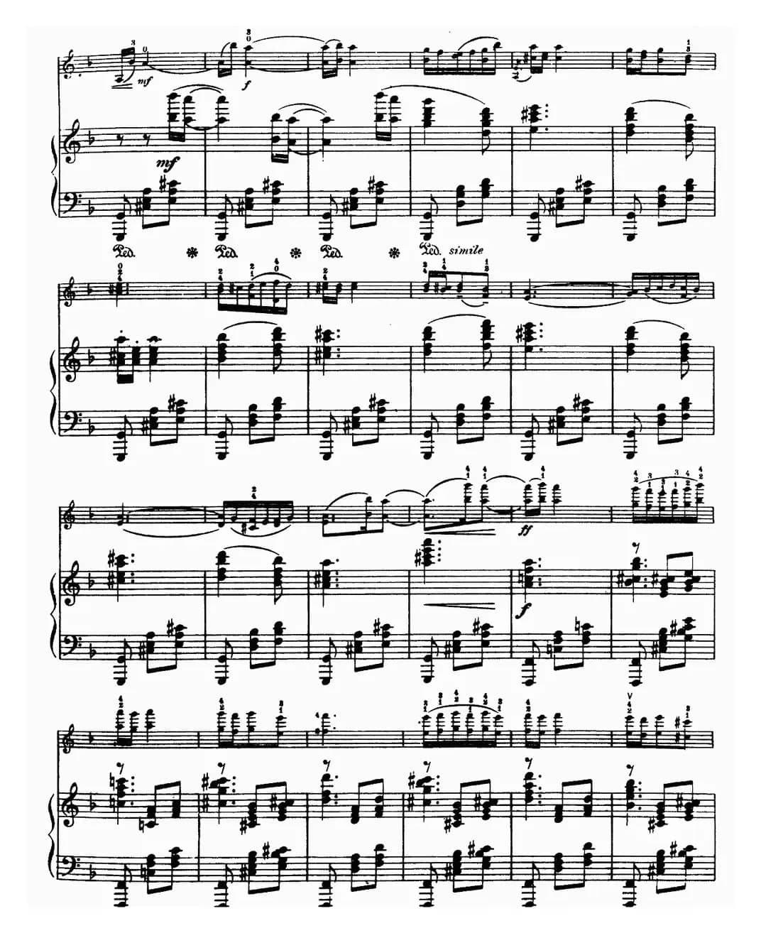 小夜曲（为著名小提琴家克莱斯勒而作）